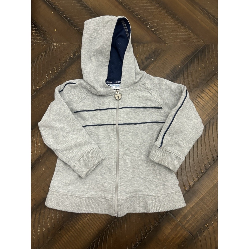 Toddler 24 Month All Mine Grey Zip Up  Hoodie Spring Easter Playtime All Seasons